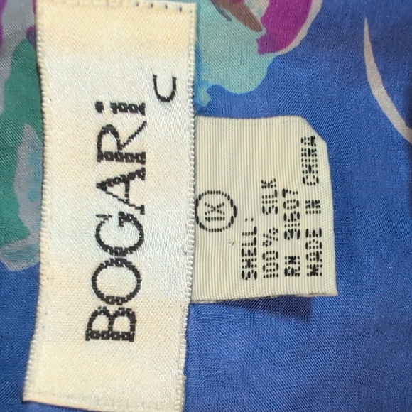 Bogari 100% Silk Women's Camp Shirt 1X EUC - Picture 3 of 5